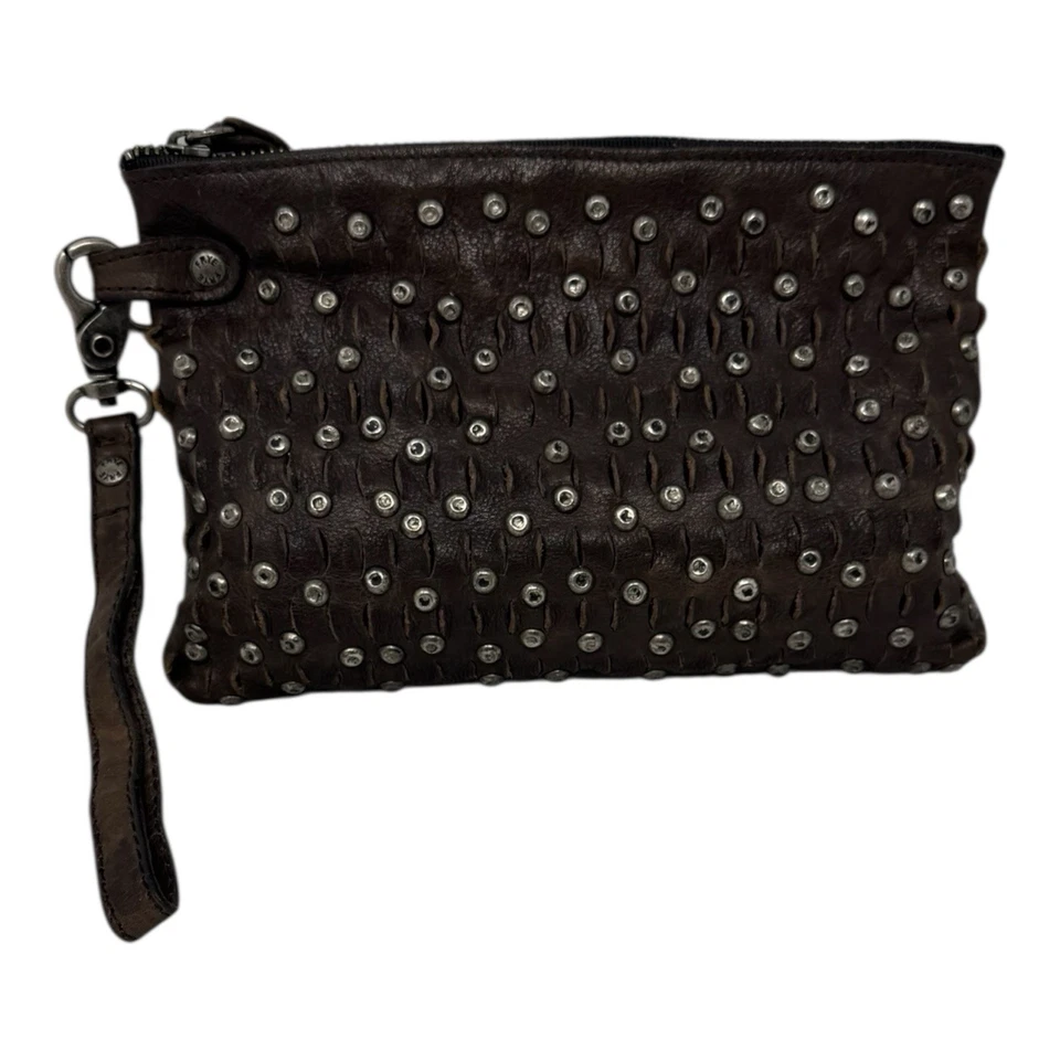 Frye 🤑Кожа с заклепками🖤Браслет Диана коричневый клатч рок панк прихоти мотоциклиста - Изображение 2 из 4