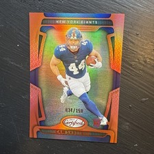 2025 Panini Certified Cam Skattebo RC Mirror Orange /150 New York Giants  #105