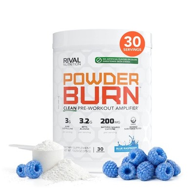 RIVAL NUTRITION Powder Burn Pre-Workout Energy for Men and 30 Servings