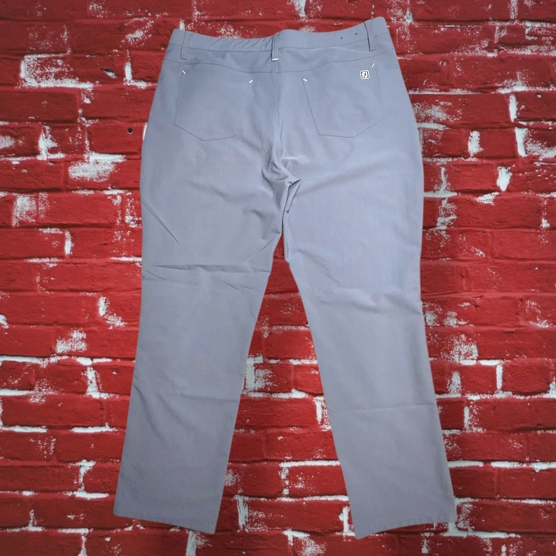 FootJoy 5-Pocket Stretch Performance Golf Pants Mens W38 L30 Gray EUC