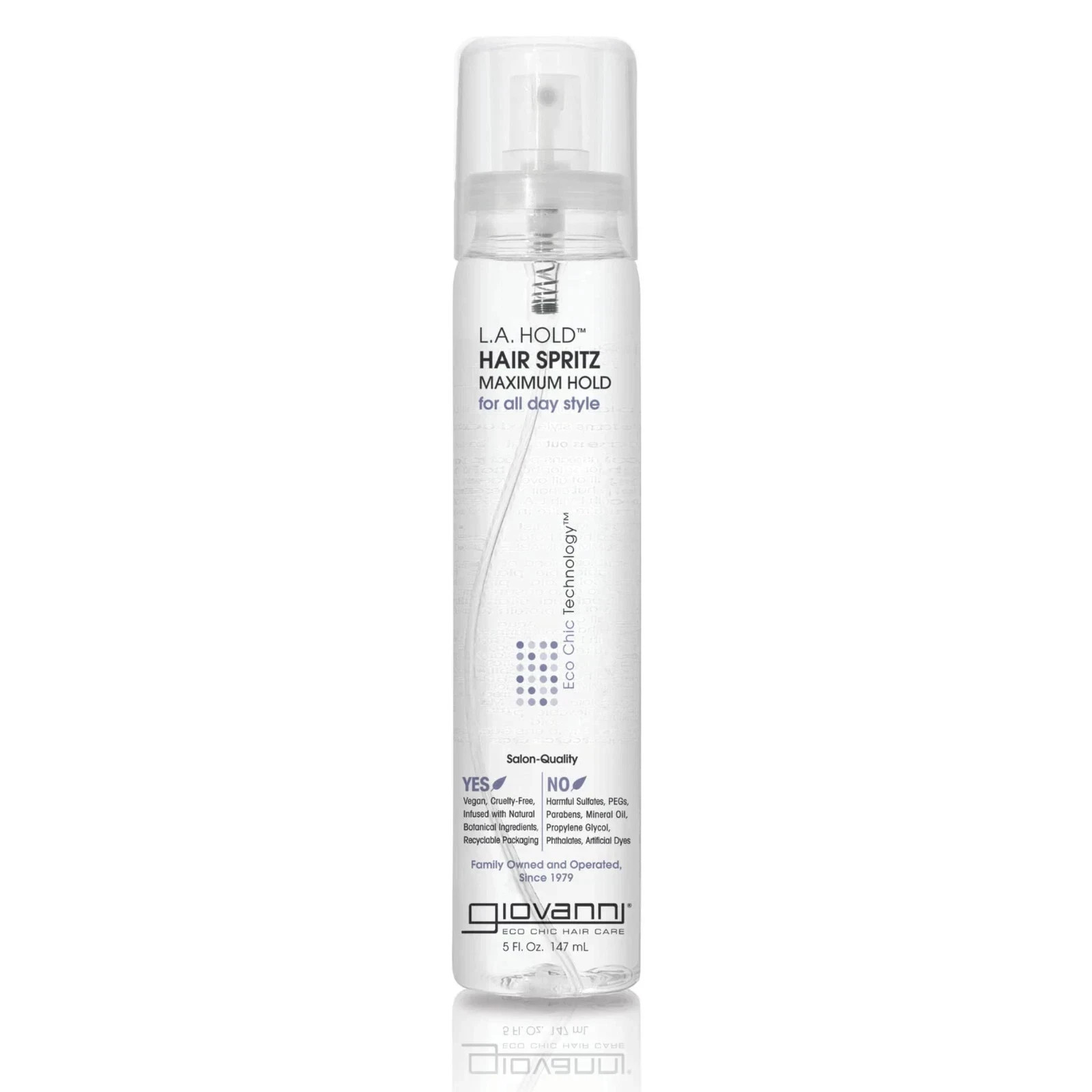 Giovanni LA Hold Hair Spritz 5 Fl Oz Firm Hold Vegan Cruelty