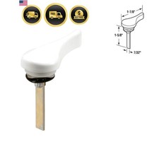 Sliding Door Latch Lever White Finish Easy To Install 1-3 8 Inch Steel Tail