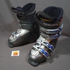 Nordica Easy Move Ski Boots - Size 23.5 275mm Silver With Blue Accents