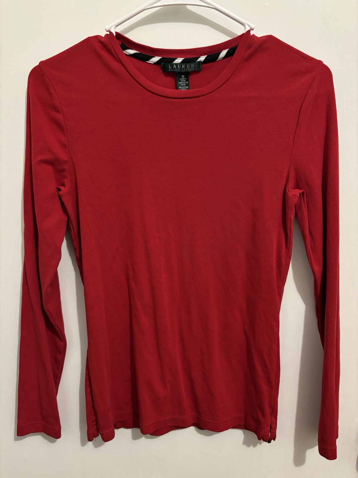 Red Ralph Lauren long sleeve top Size M