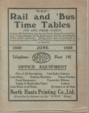 FLEET ABC RAIL & BUS TIMETABLE BOOK JUN 1949