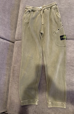STONE ISLAND Olive Green Sweatpants Faded sz Medium M