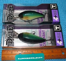 Lot of Two (2) JACKALL DIGLE Winglet Lip lures NEW 423