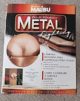 Malibu Metal Outdoor Surface Antique Copper Finish Round Light LT8K