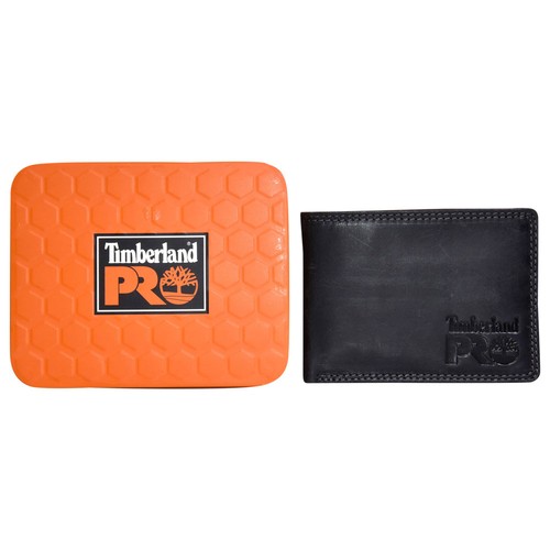 Timberland Pro Hombre Brady Cartera Negro Pasaporte Cuero Genuino - Imagen 4 de 4