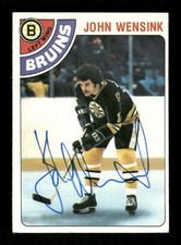 1978-79 Topps #133 John Wensink signed autograph  VGEX to EX  BXCP63