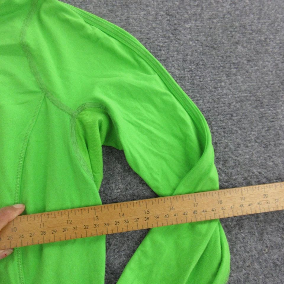 Pullover Lululemon Mujer 6 Verde Media Cremallera Correr Trasera Cremallera Bolsillo Atlético Foto 4 de 4