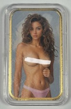 BULLION BADDIES REBECCA NOX NAUGHTY EDITION TRADER BEA 1OZ GOLD BAR 5500.00 per troy oz