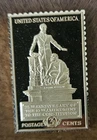 999 Pure Silver Stamp Shaped Bar USPS 2002 Ingot 13th Amendment