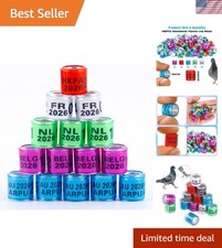 100Pcs Multicolor Aluminum Pigeon Leg Rings - Easy Bird Identification Bands