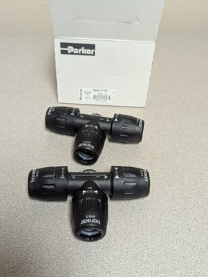 (2-Pk) Parker Equal Tee Tube Fitting 1/2'' 16.5MM OD 66041700 
