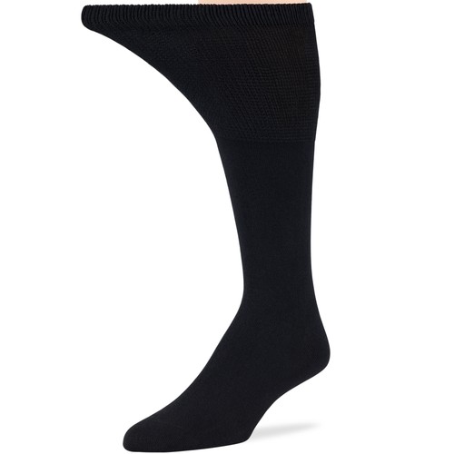 Lot de 5 chaussettes mi-mollet extra larges homme coton diabétique L-XL noir marron gris kaki - Photo 5/28