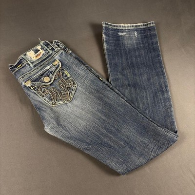 MEK Denim USA Hudson Womens Bootcut Jeans Blue Faded Western Y2K Size 30x31.5