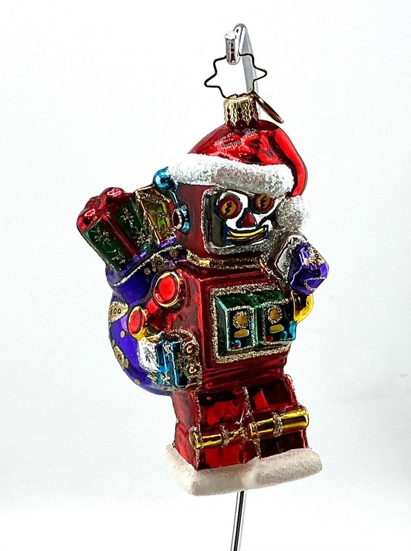 RADKO SANTA BOT GLASS CHRISTMAS ORNAMENT  101554 (2011)