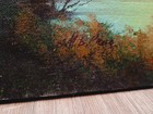 Vintage Oil Painting Southeast Asian River Scene Stilt House Sunset Landscape — photo 5