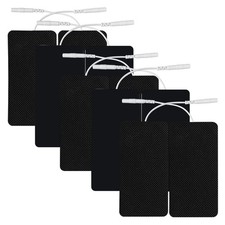 10 Pack 2''X4'' Large TENS Unit Electrode Pads, Black