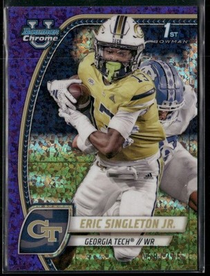 2024 Bowman Chrome U Purple Mini Diamond /375 ERIC SINGLETON JR. #71 GT