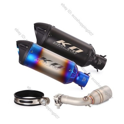 For Benelli TNT135 TNT125 2017-2025 Slip On Exhaust Mid Pipe Black Mufflers Tips