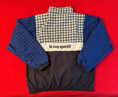 Vintage 90s Le Coq Sportif Windbreaker Lined  Jacket Adult XL 