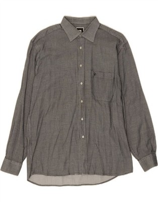 ROCCOBAROCCO Herren Hemd Größe 17 1/2 44 XL grau kariert Baumwolle DJ90