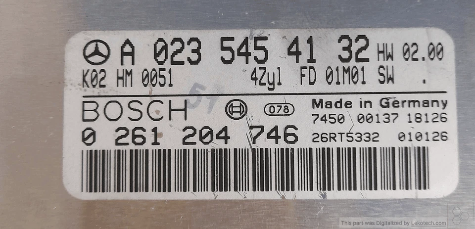 Centralina iniezione  MERCEDES-BENZ Classe C (W/S202) 200 Kompressor Ber. - Immagine 2 di 2