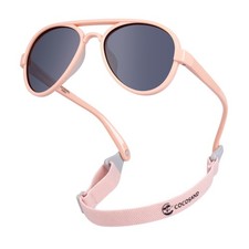 Polarized Baby Sunglasses with Strap Soft Silicone Nose Pads