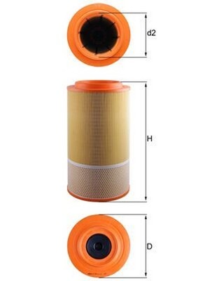MAHLE Luftfilter LX 1024 Filtereinsatz für MAN ERF ECT TGS TGA TGX 1 2 ECM