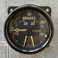 Raf Triple Brake Pressure Gauge Mark Id Mark 1 Instrument Ref 6a 1682