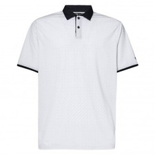 Image of Oakley Contender Ellipse Print Polo Shirt - White-L