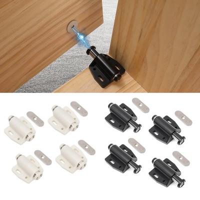 4 Stück Kunststoff Schrank Schublade Magnet Catch Push zum Öffnen Touch Latch