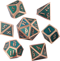 Oruza 7 StüCk Dnd Metall WüRfel Set KupfergrüN Polyedrische D&D WüRfel Set FüR D