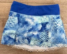 Ivivva by Lululemon Girls Athletic Skort Blue White Tide Impression Sz 7