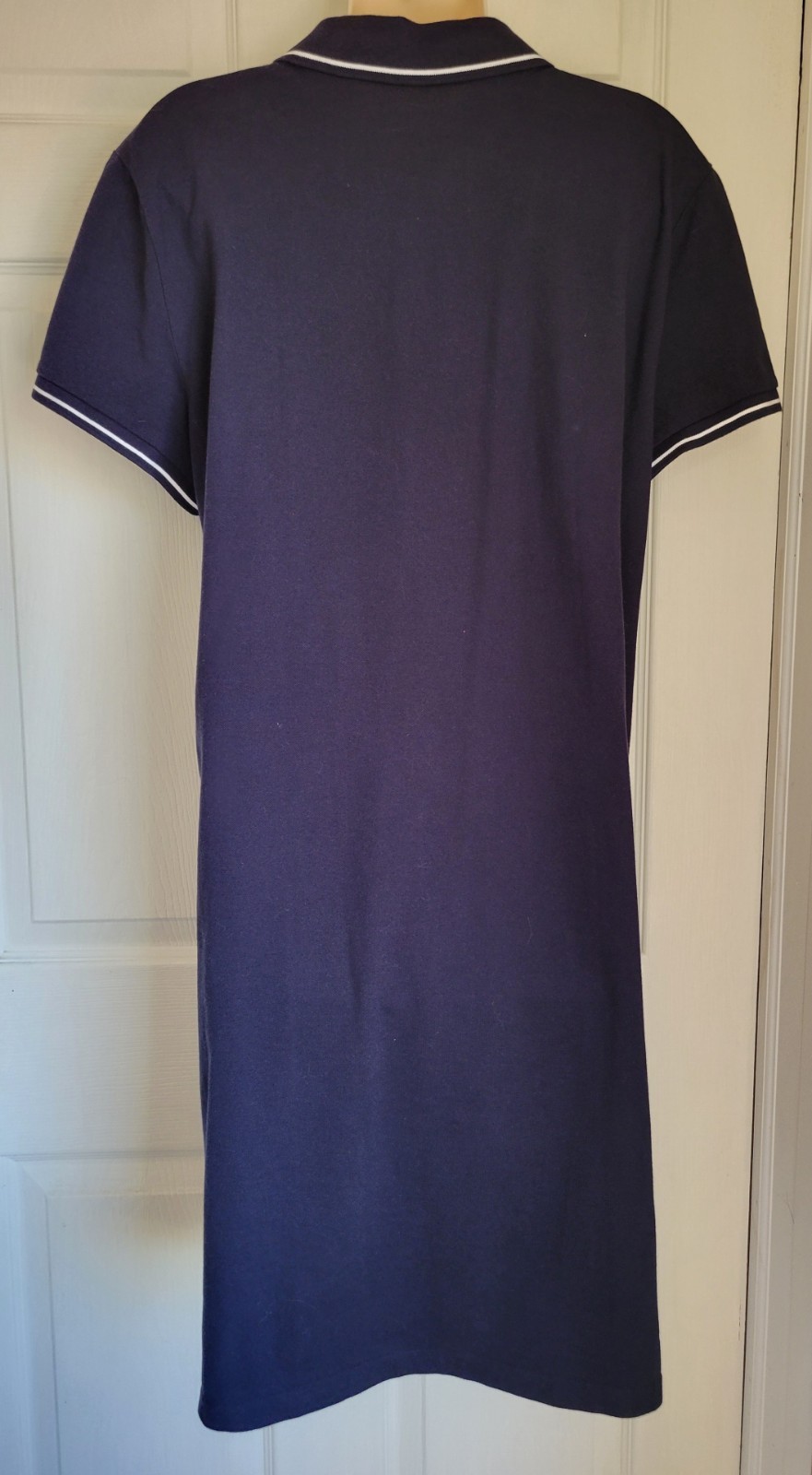 TOMMY HILFIGER women's ESSENTIAL Navy Blue V-NECK POLO DRESS XXL image 3