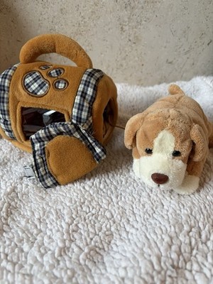 Chad Valley Vintage Hund und Zwinger Plüschtier Stofftier Set sehr guter Zustand süß selten