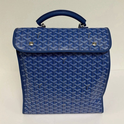 Goyard Blue Goyardine Blue Backpack