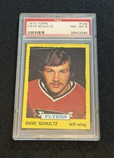 1973/74 Topps HOCKEY CARD #166 DAVE SCHULTZ ROOKIE RC PSA 8 EX SHARP FLYERS