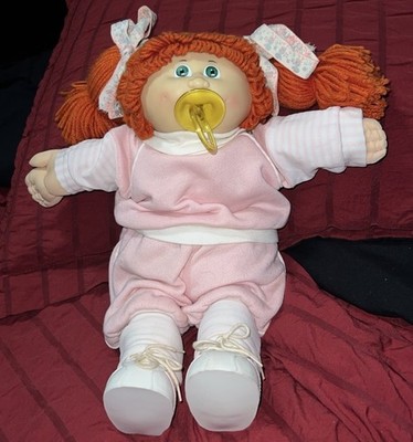 Cabbage Patch 78,82 Red Hair Green Eyes Pacifier Auth Clothes Diaper Shoes/Socks