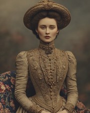 Victorian Style Woman Portrait Wall Art Print 8x10 Vintage Lady - 260327A132