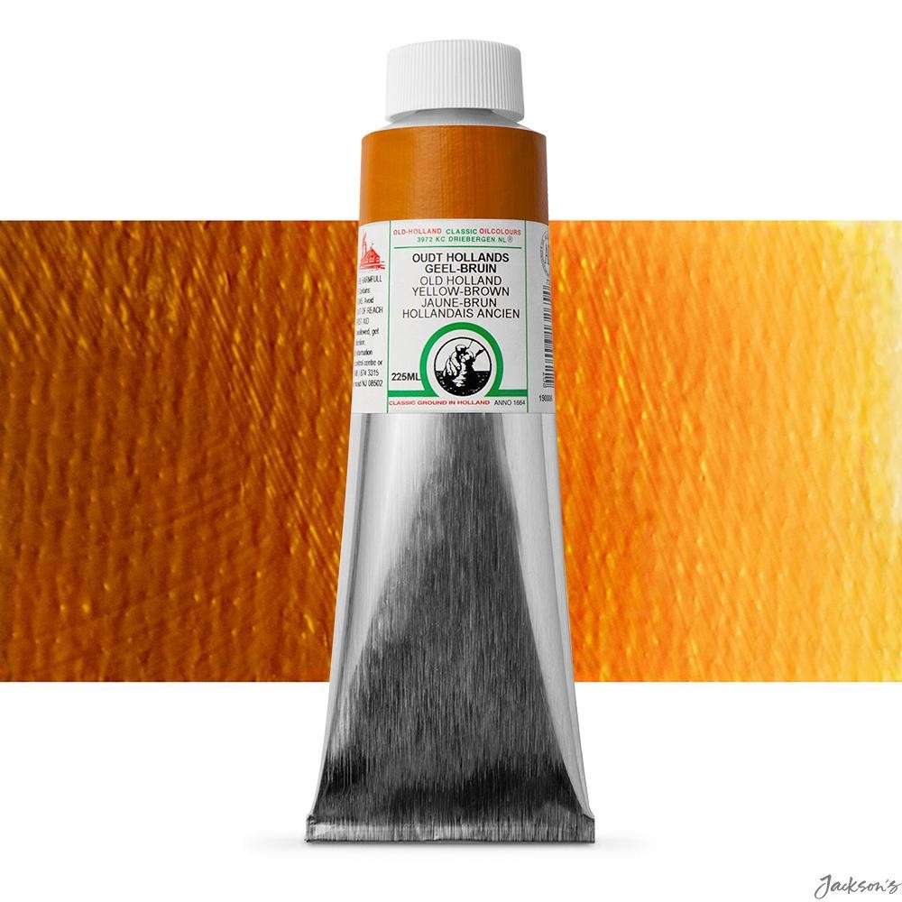 Old Holland Classic Oil Paint Colour Linseed Oil 225ml Yellow Brown Art Painting