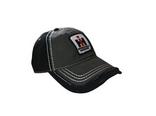 INTERNATIONAL HARVESTER DISTRESSED GRAY AND BLACK LOGO HAT - New with Tags