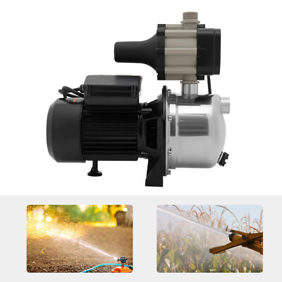 1.5HP Shallow Well Pump Garden Jet Pump Garden Lawn Irrigation w/ Pressure Tank