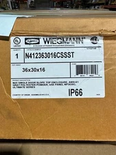 WIEGMANN 36x30x16 Stainless Steel Slope Top Single Door Enclosure Ultimate Serie