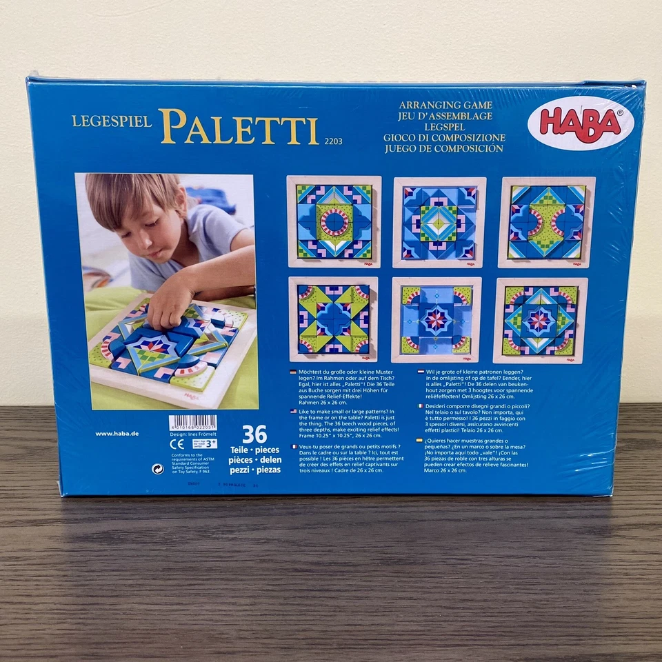 HABA LEGESPIEL PALETTI 2203 安排益智游戏 36 件木件教育  — 第 2/2 张图片