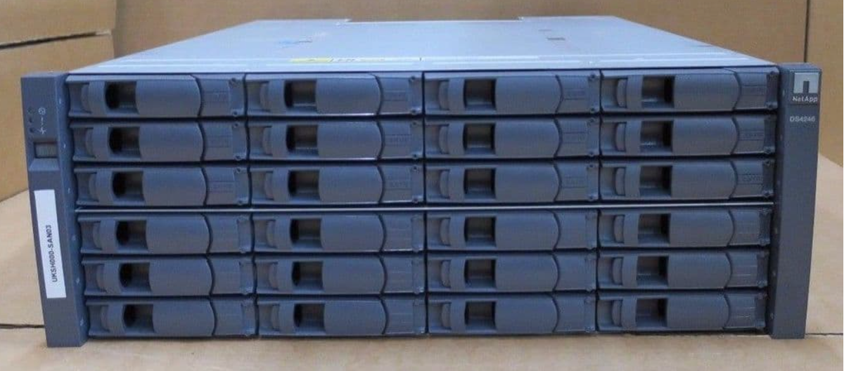 NetApp DS4246 24 x 4TB X477A-R6 SAS HDD 2x IOM6 4U Expansion Shelf