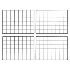 PATIKIL 16x12 Inch Wall Grid Panel, 4 Pcs Metal Wire Photo Wall Decorative Gr...