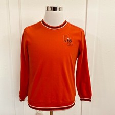 Kangyida Women's Sport Sweatshirt Juniors Large Orange Arm Striped Sleeves Retro